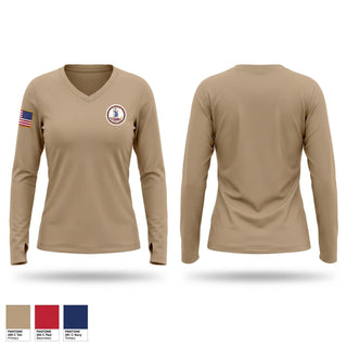 Womens Long Sleeve Vneck Shirt, NCR STC, Police, Teamtime, Team time, sublimation, custom sports apparel, team uniforms, spirit wear, spiritwear, sports uniforms, custom shirts, team store, custom team store, fundraiser sports, apparel fundraiser
