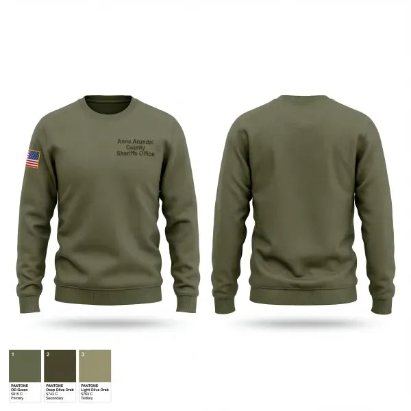 Crew Neck Sweatshirt, Anne Arundel County Sheriff’s Office, Police, Teamtime, Team time, sublimation, custom sports apparel, team uniforms, spirit wear, spiritwear, sports uniforms, custom shirts, team store, custom team store, fundraiser sports, apparel fundraiser