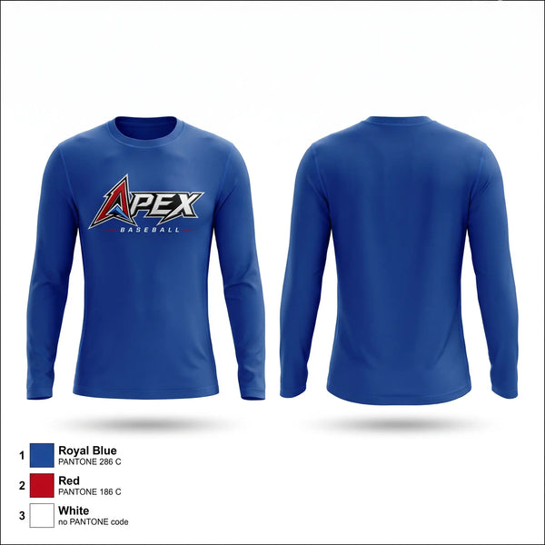 Long Sleeve Performance Shirt, Apex baseball, Baseball, Teamtime, Team time, sublimation, custom sports apparel, team uniforms, spirit wear, spiritwear, sports uniforms, custom shirts, team store, custom team store, fundraiser sports, apparel fundraiser