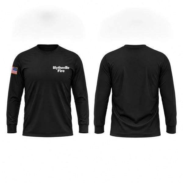 Long Sleeve Performance Shirt, Blytheville Fire, Fire Department, Teamtime, Team time, sublimation, custom sports apparel, team uniforms, spirit wear, spiritwear, sports uniforms, custom shirts, team store, custom team store, fundraiser sports, apparel fundraiser