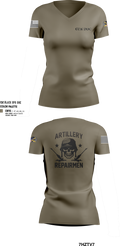 ARMT 1-320th Field Artillery 75505758 Women's Short Sleeve V-neck Shirt - 155
