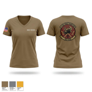 Womens Short Sleeve Vneck Shirt, 332 ECES, Air Force, Teamtime, Team time, sublimation, custom sports apparel, team uniforms, spirit wear, spiritwear, sports uniforms, custom shirts, team store, custom team store, fundraiser sports, apparel fundraiser