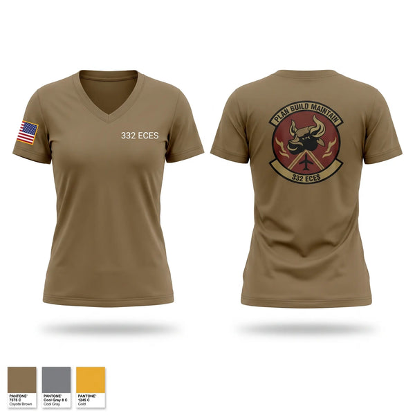 Womens Short Sleeve Vneck Shirt, 332 ECES, Air Force, Teamtime, Team time, sublimation, custom sports apparel, team uniforms, spirit wear, spiritwear, sports uniforms, custom shirts, team store, custom team store, fundraiser sports, apparel fundraiser