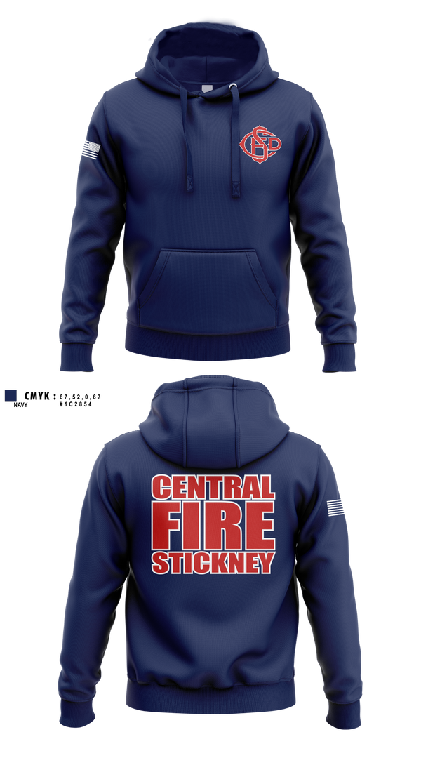 Hoodie, Central Stickney Fire, Fire Department, Teamtime, Team time, sublimation, custom sports apparel, team uniforms, spirit wear, spiritwear, sports uniforms, custom shirts, team store, custom team store, fundraiser sports, apparel fundraiser