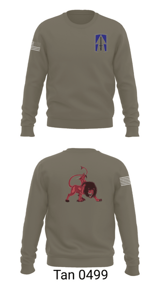 Crew Neck Sweatshirt, Charlie’s Battery 1st Battalion 163rd Field Artillery Division, National Guard, Teamtime, Team time, sublimation, custom sports apparel, team uniforms, spirit wear, spiritwear, sports uniforms, custom shirts, team store, custom team store, fundraiser sports, apparel fundraiser