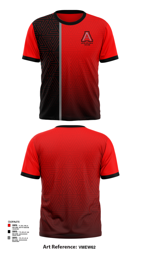 Short Sleeve Performance Shirt, Antelope Girls Soccer, Women's Soccer, Teamtime, Team time, sublimation, custom sports apparel, team uniforms, spirit wear, spiritwear, sports uniforms, custom shirts, team store, custom team store, fundraiser sports, apparel fundraiser