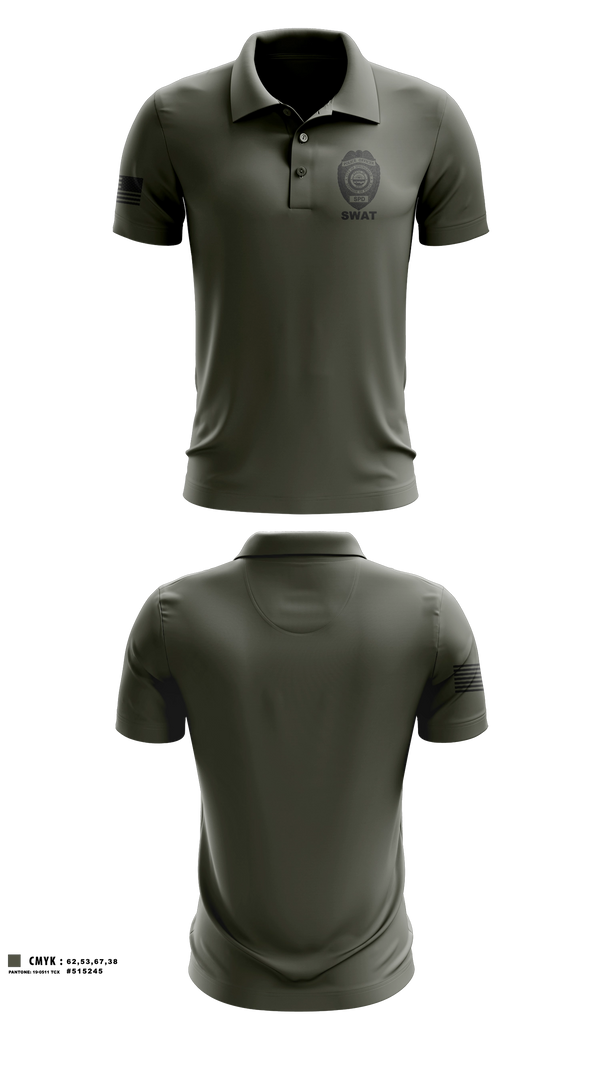 Short Sleeve Performance Polo, Springfield Ohio SWAT, Police, Teamtime, Team time, sublimation, custom sports apparel, team uniforms, spirit wear, spiritwear, sports uniforms, custom shirts, team store, custom team store, fundraiser sports, apparel fundraiser