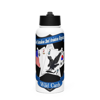 Desperados Stainless Steel Water Bottle with a Straw Lid