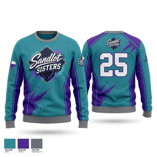 Crew Neck Sweatshirt, Sandlot Sisters, Softball, Teamtime, Team time, sublimation, custom sports apparel, team uniforms, spirit wear, spiritwear, sports uniforms, custom shirts, team store, custom team store, fundraiser sports, apparel fundraiser