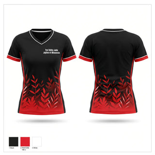 Womens Short Sleeve Vneck Shirt, Fox Valley Judo & Jujitsu of Wisconsin, , Teamtime, Team time, sublimation, custom sports apparel, team uniforms, spirit wear, spiritwear, sports uniforms, custom shirts, team store, custom team store, fundraiser sports, apparel fundraiser