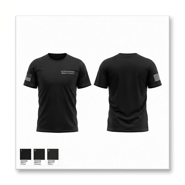 Old School Cotton Feel Shirt, 3rd Reconnaissance Battalion, Force Co, Marines, Teamtime, Team time, sublimation, custom sports apparel, team uniforms, spirit wear, spiritwear, sports uniforms, custom shirts, team store, custom team store, fundraiser sports, apparel fundraiser