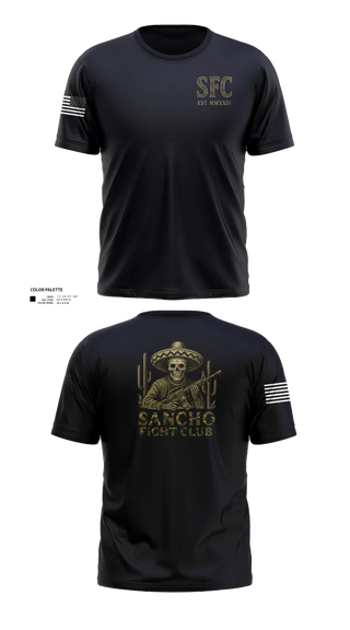 Old School Cotton Feel Shirt, Sancho Fight Club, , Teamtime, Team time, sublimation, custom sports apparel, team uniforms, spirit wear, spiritwear, sports uniforms, custom shirts, team store, custom team store, fundraiser sports, apparel fundraiser