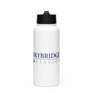 SkyBridge Aviation 74351240 Stainless Steel Water Bottle with a Straw Lid