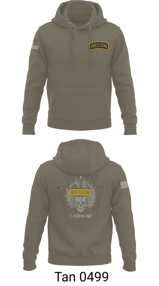 Hoodie, HHC 1/109th INF, Army, Teamtime, Team time, sublimation, custom sports apparel, team uniforms, spirit wear, spiritwear, sports uniforms, custom shirts, team store, custom team store, fundraiser sports, apparel fundraiser