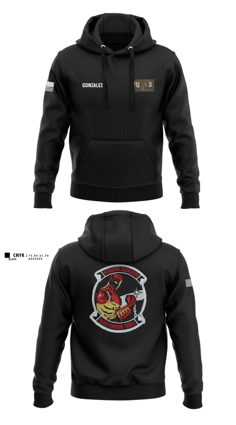 Hoodie, VQ-3 DET TRVS, Navy, Teamtime, Team time, sublimation, custom sports apparel, team uniforms, spirit wear, spiritwear, sports uniforms, custom shirts, team store, custom team store, fundraiser sports, apparel fundraiser