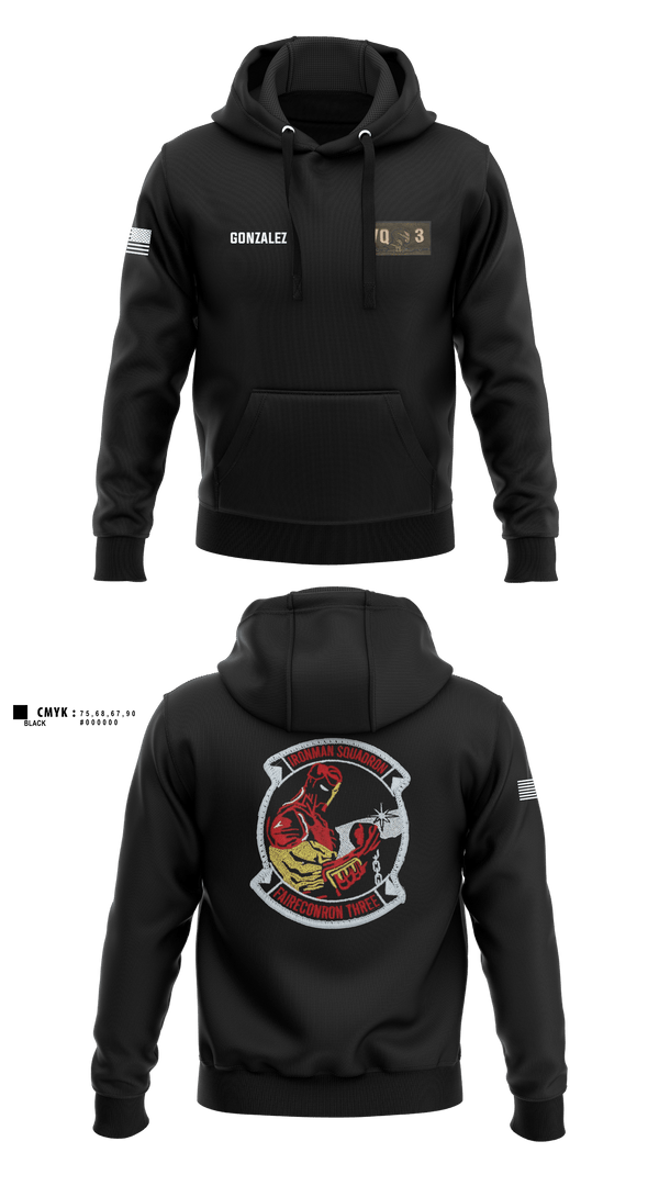Hoodie, VQ-3 DET TRVS, Navy, Teamtime, Team time, sublimation, custom sports apparel, team uniforms, spirit wear, spiritwear, sports uniforms, custom shirts, team store, custom team store, fundraiser sports, apparel fundraiser