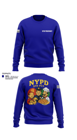 Crew Neck Sweatshirt, 5th Precinct, Police, Teamtime, Team time, sublimation, custom sports apparel, team uniforms, spirit wear, spiritwear, sports uniforms, custom shirts, team store, custom team store, fundraiser sports, apparel fundraiser