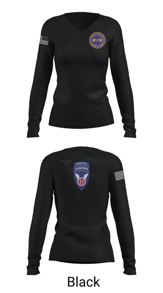 Womens Long Sleeve Vneck Shirt, 440th CBRN CO, , Teamtime, Team time, sublimation, custom sports apparel, team uniforms, spirit wear, spiritwear, sports uniforms, custom shirts, team store, custom team store, fundraiser sports, apparel fundraiser