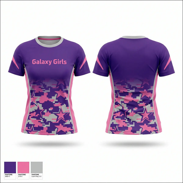 Womens Soccer Jersey, Galaxy Girls, Women's Soccer, Teamtime, Team time, sublimation, custom sports apparel, team uniforms, spirit wear, spiritwear, sports uniforms, custom shirts, team store, custom team store, fundraiser sports, apparel fundraiser