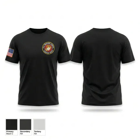 Old School Cotton Feel Shirt, SHS MCJROTC, Marines, Teamtime, Team time, sublimation, custom sports apparel, team uniforms, spirit wear, spiritwear, sports uniforms, custom shirts, team store, custom team store, fundraiser sports, apparel fundraiser