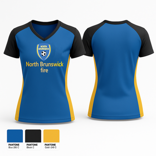 Womens Short Sleeve Vneck Shirt, North Brunswick fire, Men's Soccer, Teamtime, Team time, sublimation, custom sports apparel, team uniforms, spirit wear, spiritwear, sports uniforms, custom shirts, team store, custom team store, fundraiser sports, apparel fundraiser