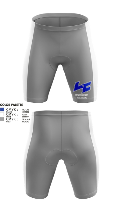 Lewis County High School Wrestling 76376643 Men's Compression Shorts - 2