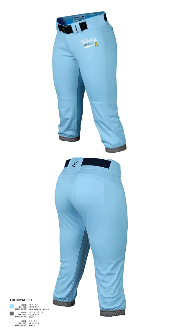 Softball Pants, Velocity, Softball, Teamtime, Team time, sublimation, custom sports apparel, team uniforms, spirit wear, spiritwear, sports uniforms, custom shirts, team store, custom team store, fundraiser sports, apparel fundraiser
