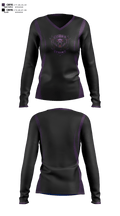 C Squad Cobras 46922118 Women's Long Sleeve V-neck Shirt - 3