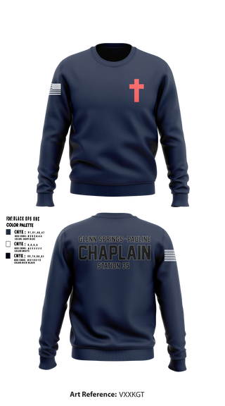 Crew Neck Sweatshirt, Chaplain 35, Fire Department, Teamtime, Team time, sublimation, custom sports apparel, team uniforms, spirit wear, spiritwear, sports uniforms, custom shirts, team store, custom team store, fundraiser sports, apparel fundraiser