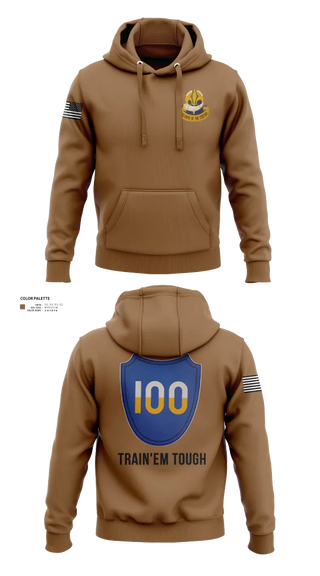 Hoodie, 100th Training Division, Army, Teamtime, Team time, sublimation, custom sports apparel, team uniforms, spirit wear, spiritwear, sports uniforms, custom shirts, team store, custom team store, fundraiser sports, apparel fundraiser