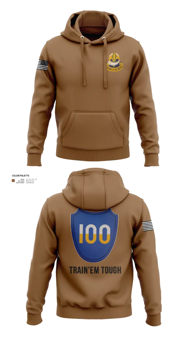 Hoodie, 100th Training Division, Army, Teamtime, Team time, sublimation, custom sports apparel, team uniforms, spirit wear, spiritwear, sports uniforms, custom shirts, team store, custom team store, fundraiser sports, apparel fundraiser