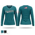 Great Salt Lake Baseball Women's Long Sleeve V-neck Shirt - 1
