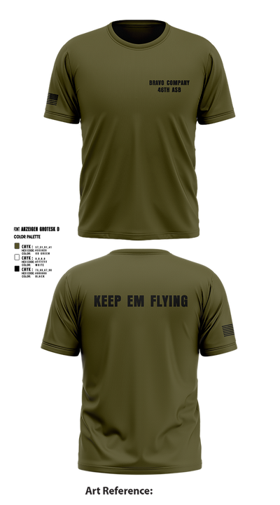 Bravo company 46th ASB 11488182 Short Sleeve Performance Shirt - 2