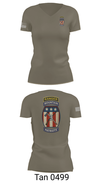2-47 infantry 3rd BRG 10th MTN 15406658 Women's Short Sleeve V-neck Shirt - 68