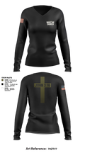 Warzone Church 33151394 Women's Long Sleeve V-neck Shirt - 3
