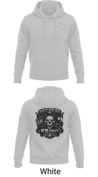 Hoodie, Katy PD K9 Unit, Police, Teamtime, Team time, sublimation, custom sports apparel, team uniforms, spirit wear, spiritwear, sports uniforms, custom shirts, team store, custom team store, fundraiser sports, apparel fundraiser