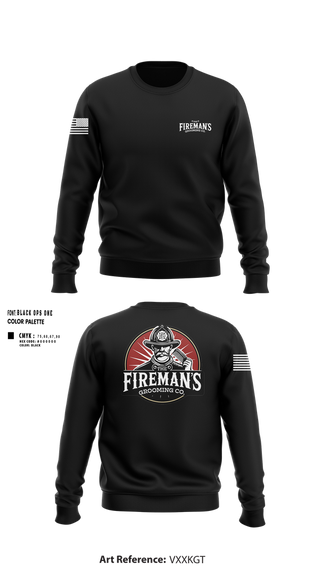 Crew Neck Sweatshirt, The Fireman,s Grooming Co., , Teamtime, Team time, sublimation, custom sports apparel, team uniforms, spirit wear, spiritwear, sports uniforms, custom shirts, team store, custom team store, fundraiser sports, apparel fundraiser