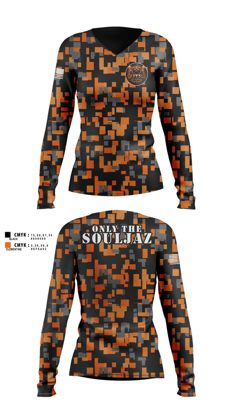 Womens Long Sleeve Vneck Shirt, OTS, , Teamtime, Team time, sublimation, custom sports apparel, team uniforms, spirit wear, spiritwear, sports uniforms, custom shirts, team store, custom team store, fundraiser sports, apparel fundraiser