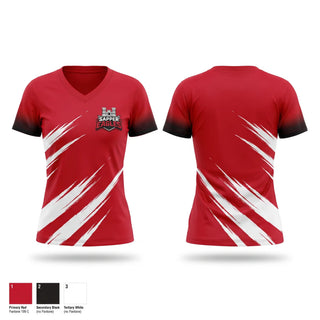 Womens Short Sleeve Vneck Shirt, Sapper eagles, Softball, Teamtime, Team time, sublimation, custom sports apparel, team uniforms, spirit wear, spiritwear, sports uniforms, custom shirts, team store, custom team store, fundraiser sports, apparel fundraiser