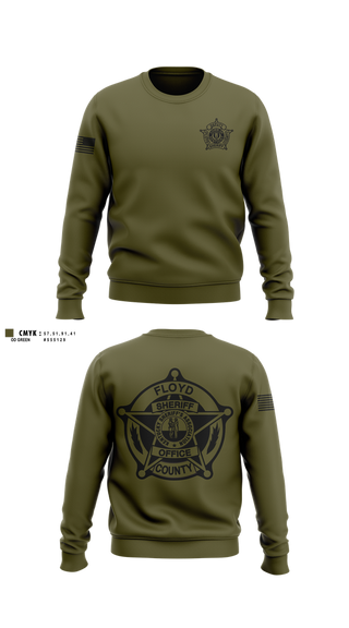 Crew Neck Sweatshirt, Floyd county Sheriff’s Office, Police, Teamtime, Team time, sublimation, custom sports apparel, team uniforms, spirit wear, spiritwear, sports uniforms, custom shirts, team store, custom team store, fundraiser sports, apparel fundraiser