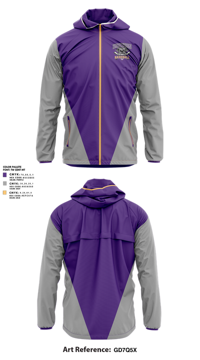 Heuvelton Baseball 57282664 Windbreaker - 1