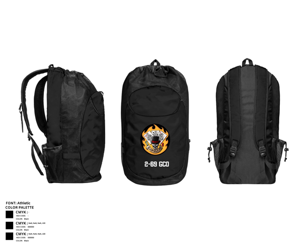 Gear Bag, 2-69 GCo, Army, Teamtime, Team time, sublimation, custom sports apparel, team uniforms, spirit wear, spiritwear, sports uniforms, custom shirts, team store, custom team store, fundraiser sports, apparel fundraiser