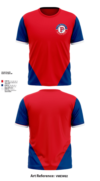 Polkville Rangers 82323112 Short Sleeve Performance Shirt - 1