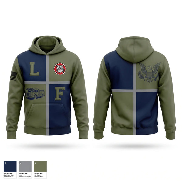 Hoodie, La Porte, Fire Department, Teamtime, Team time, sublimation, custom sports apparel, team uniforms, spirit wear, spiritwear, sports uniforms, custom shirts, team store, custom team store, fundraiser sports, apparel fundraiser
