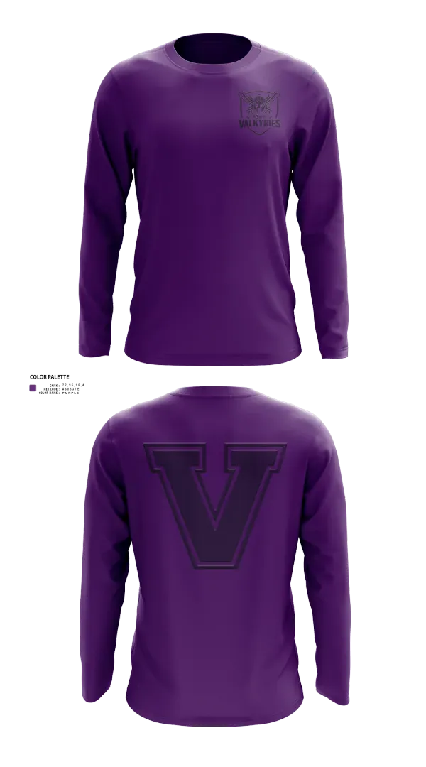 Long Sleeve Performance Shirt, Eastern Iowa Valkyries, Softball, Teamtime, Team time, sublimation, custom sports apparel, team uniforms, spirit wear, spiritwear, sports uniforms, custom shirts, team store, custom team store, fundraiser sports, apparel fundraiser