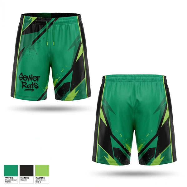 Mens Soccer Shorts, Sewer Rats, Men's Soccer, Teamtime, Team time, sublimation, custom sports apparel, team uniforms, spirit wear, spiritwear, sports uniforms, custom shirts, team store, custom team store, fundraiser sports, apparel fundraiser