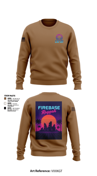 Crew Neck Sweatshirt, CAT 611, Army, Teamtime, Team time, sublimation, custom sports apparel, team uniforms, spirit wear, spiritwear, sports uniforms, custom shirts, team store, custom team store, fundraiser sports, apparel fundraiser