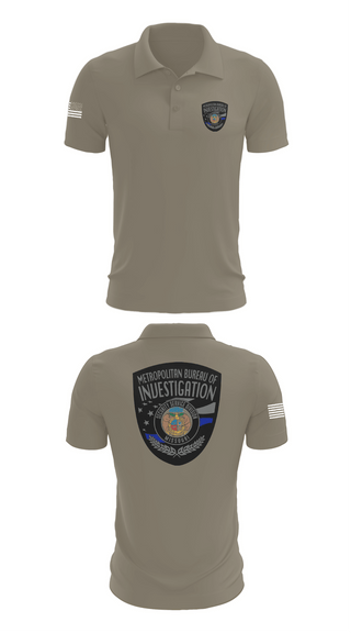Short Sleeve Performance Polo, Metropolitan Bureau Of Investigation, Police, Teamtime, Team time, sublimation, custom sports apparel, team uniforms, spirit wear, spiritwear, sports uniforms, custom shirts, team store, custom team store, fundraiser sports, apparel fundraiser