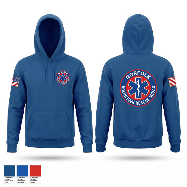 Hoodie, Norfolk Volunteer Rescue Squad, EMS/EMT, Teamtime, Team time, sublimation, custom sports apparel, team uniforms, spirit wear, spiritwear, sports uniforms, custom shirts, team store, custom team store, fundraiser sports, apparel fundraiser