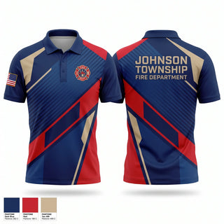 Short Sleeve Performance Polo, Johnson township fire department, Fire Department, Teamtime, Team time, sublimation, custom sports apparel, team uniforms, spirit wear, spiritwear, sports uniforms, custom shirts, team store, custom team store, fundraiser sports, apparel fundraiser